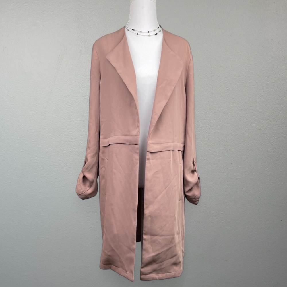 BAR III Dry Rose Utility Topper Jacket Medium Workwear Spring Minimalist Pink
